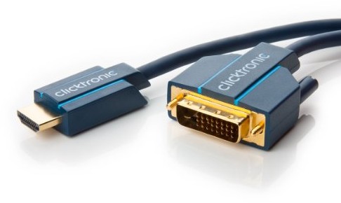 Clicktronic ClickTronic Casual przewód HDMI/DVI Adapter kablowy 3 m niebieski 70342-GB