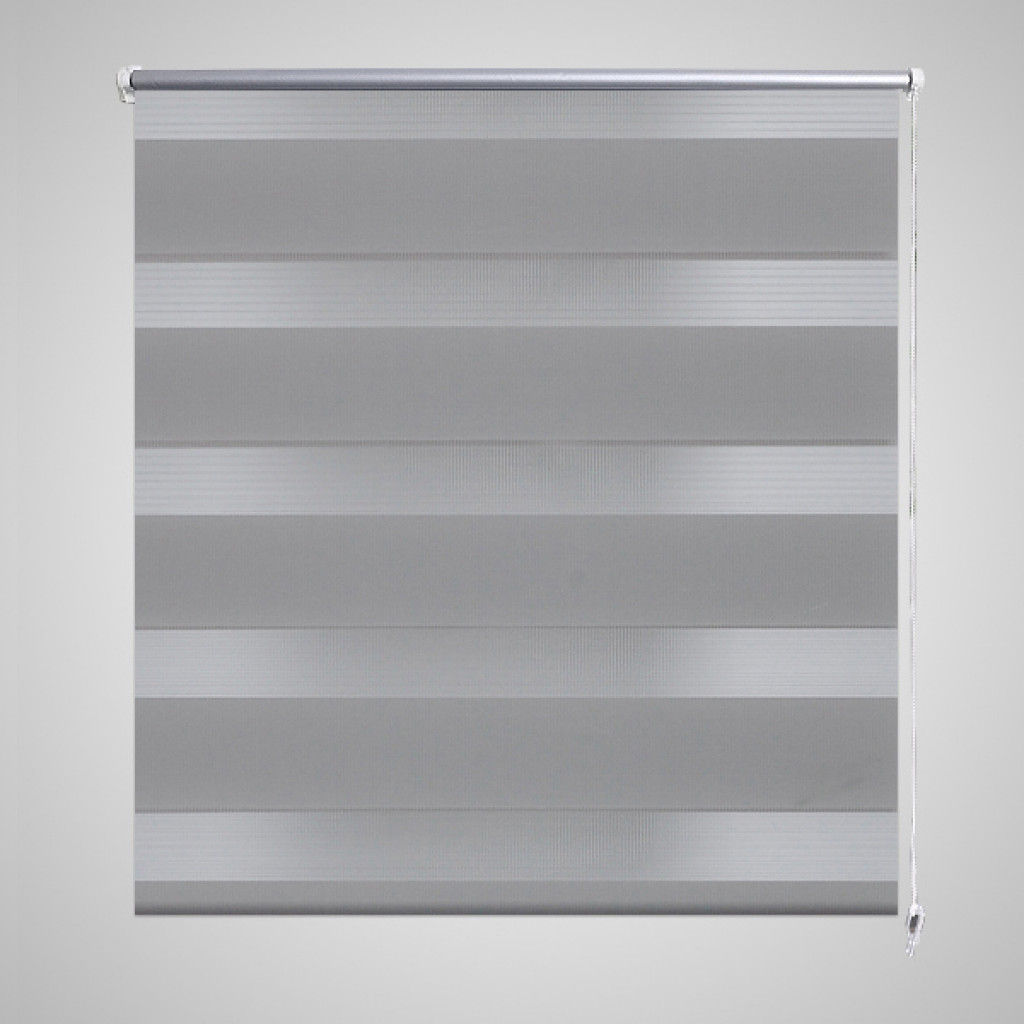 vidaXL Roleta Zebra 140 x 175 cm Szara