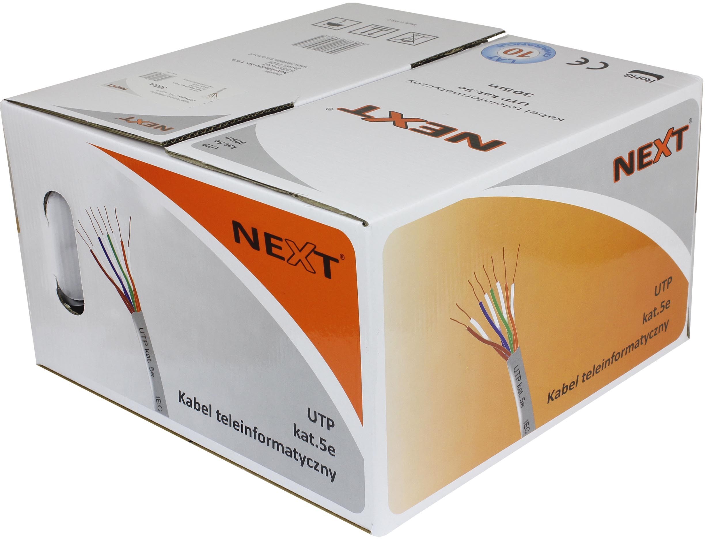 NEXT Kabel teleinformatyczny UTP kat.5e 4x2xAWG24 /305m/ NEXT