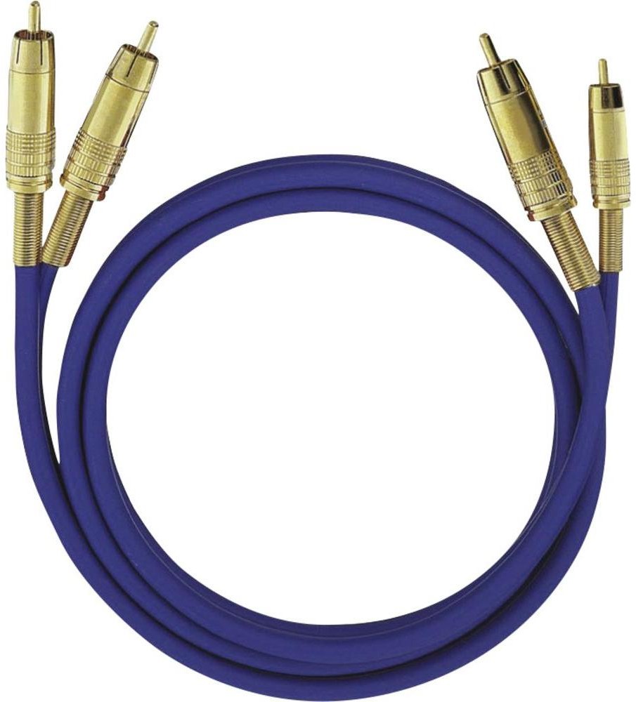 Oehlbach Kabel audio Cinch 2039 [2x Złącze męskie cinch 2x Złącze męskie cinch] 10 m niebieski