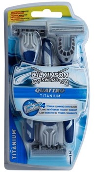 Wilkinson Sword Quattro Titanium jednorazowe maszynki do golenia 3 szt