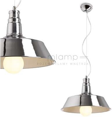 Redlux LAMPA wisząca GOLDIE R11687 industrialna OPRAWA zwis metalowy chrom