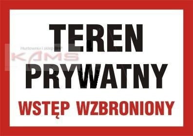 TD NC031Teren prywatny wstęp wzbroniony.
