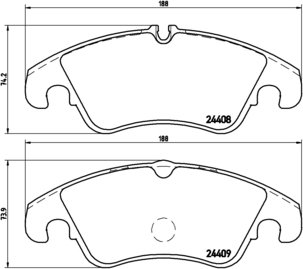 BREMBO Zestaw klocków hamulcowych, hamulce tarczowe P 85 098