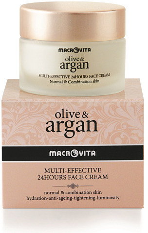 Macrovita ARGAN & OLIVE MULTI-EFFECTIVE 24-godzinny Krem do cery normalnej i mieszanej 50ml