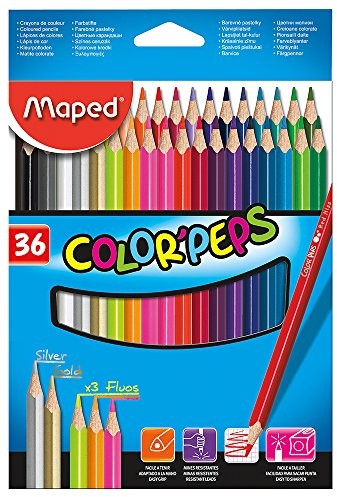 Helix Maped Color'Peps etui z kartonu, trójkątna, 36er Pastel 832017ZV