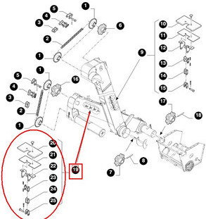 CNH ŁAŃCUCH ŁOPATKOWY PRZENOŚNIKA KŁOSOWEGO 80423641 - 84018672