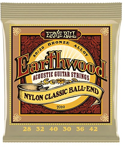 Ernie Ball earthw 80/20 z brązu Folk Nylon ball End Guitar Strings blender 2069