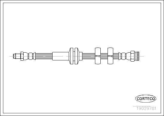 CORTECO Przewód hamulcowy elastyczny 19029781