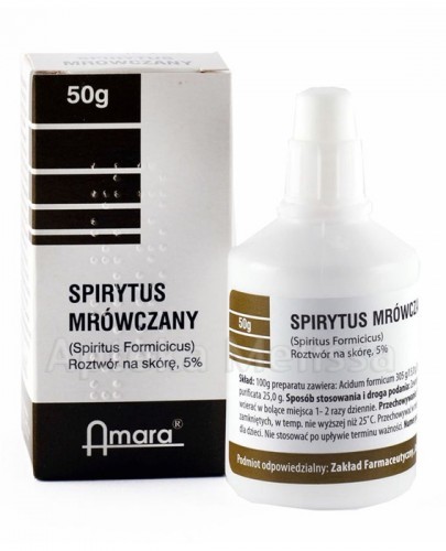ZAKŁAD FARMACEUTYCZNY AMARA SP.O.O. SPIRYTUS MRÓWCZANY 5% - 50 g 6515901