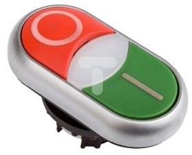EATON Napęd przycisku podwójny zielony/czerwony O-I z podświetleniem z samopowrotem M22-DDLM-GR-X1/X0 284830 EATON 0917-414AA-KM161