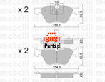 METELLI Klocki hamulcowe - komplet 22-0557-3