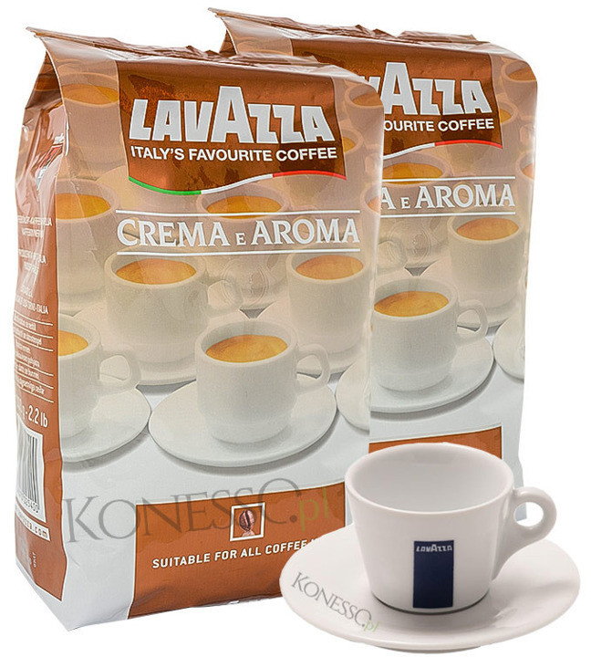 Lavazza Crema e Aroma 2x1kg + Filiżanka