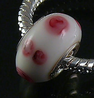 Oponki modułowe 14/9mm - białe w kropki 7797