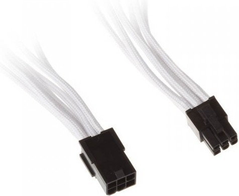 Silverstone 6-Pin-PCIe na 6-Pin-PCIe przedłużacz - 250mm biały SST-PP07-IDE6W