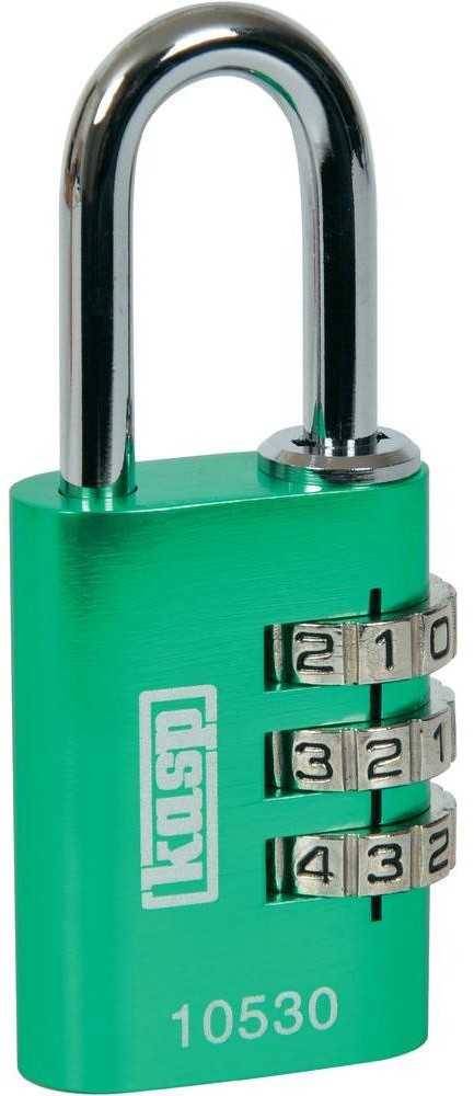 Kasp Kłódka K10530GRED z kłódką z szyfrem 30 mm Zielony