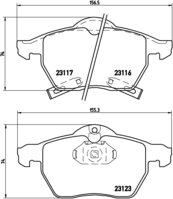 BREMBO Zestaw klocków hamulcowych, hamulce tarczowe P 59 048