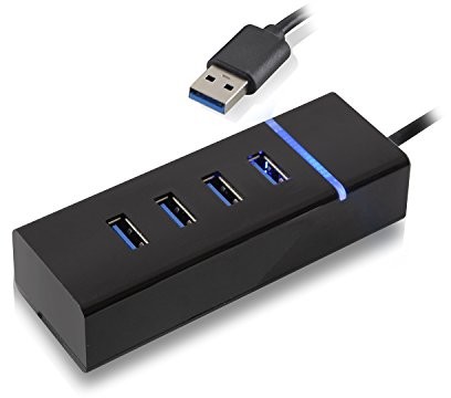 Ewent ew1133 Hub USB 3.0 A 4 ports USB 3.0 Super Speed, idealny na ultrabook i tablet PC, czarny EW1133