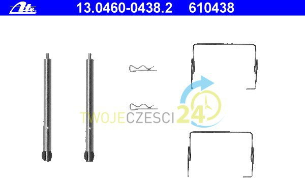ATE Zestaw akcesoriów, klocki hamulcowe 13.0460-0438.2