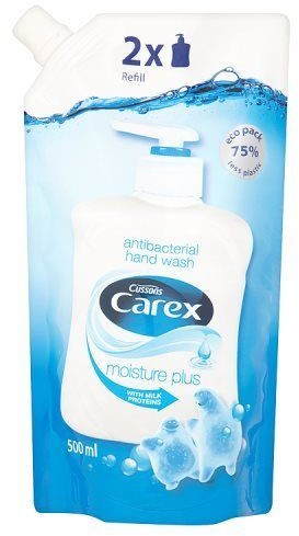 Cussons Mydło w płynie Carex Moisture Plus antybakteryjne zapas 500 ml