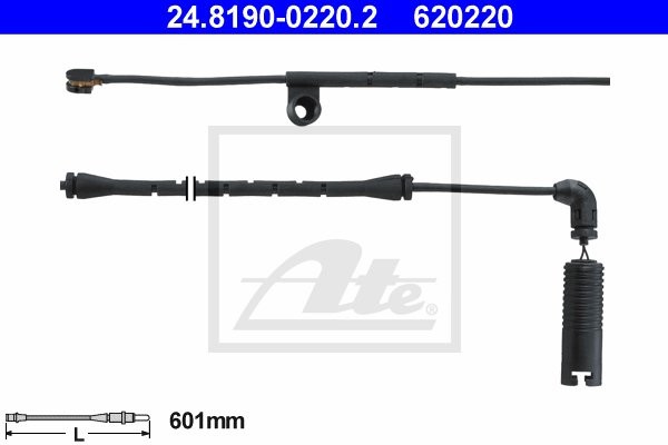 ATE CZUJNIK KLOCKÓW HAM  24.8190-0220.2 BMW E46 316I 00-05, 318D 01-03, 320D 98-01, Z4 2.0I 05-, 2.2I 03-