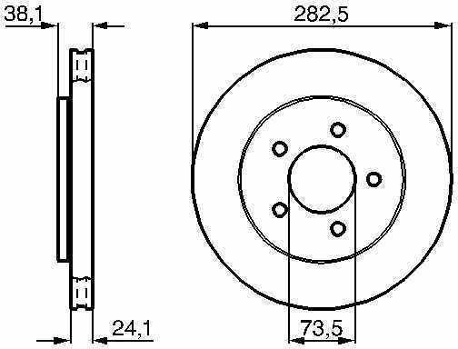 BOSCH TARCZA HAMULCOWA BD097 CHRYSLER VOYAGER III/DODGE CARAVAN III 0 986 478 10