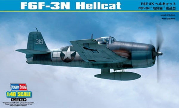 Zdjęcia - Model do sklejania (modelarstwo) HobbyBoss Myśliwiec pokładowy Grumman F6F-3N Hellcat 80340 