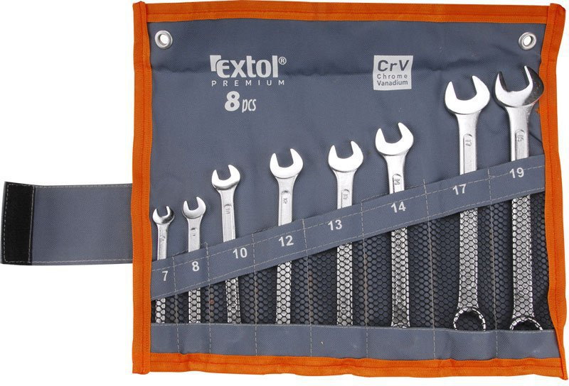 Extol PREMIUM klucze płasko - oczkowy zestaw 8szt 6319