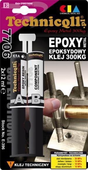 Technicoll Klej metalowy 300 kg 2kgx12ml