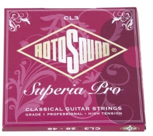 Rotosound Wysokie napięcie do Klassik akcesoria gitarowe 1 komplet rotos górne SUPERIA Pro struny CL3