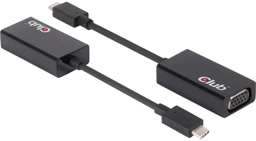 club3D Przejściówka adapter USB VGA CAC-1502 [1x złącze męskie USB-C 1x złącze żeńskie VGA]