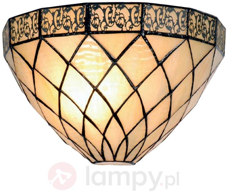 Clayre&Eef Lampa ścienna Diamond w stylu Tiffany
