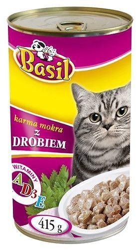HP Karma dla kota z drobiem Basil Puszka 415g