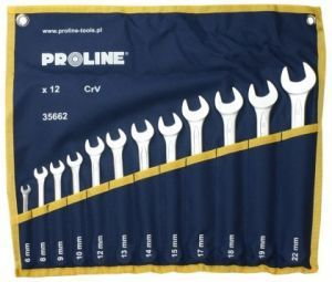 Profix Klucze oczkowo-płaski w etui 12szt. 6-22