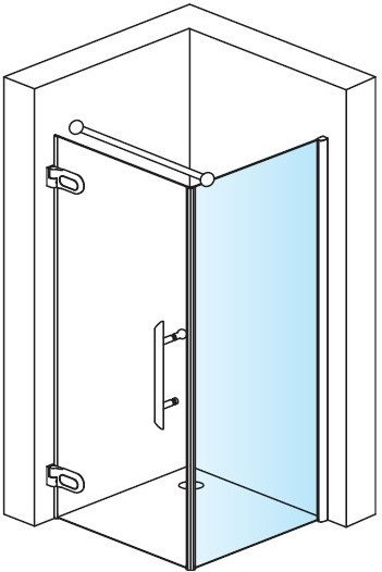 Ronal PUDT2P0701007 - - PUR PUDT2P Ścianka boczna do drzwi chrom transparent 700