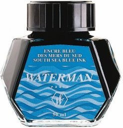 Waterman Atrament w butelce - kolor niebieski South Sea - S0110810