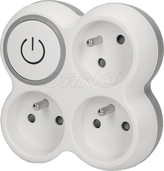 ORNO Rozgałęźnik 3x2P+Z z wyłącznikiem OR-AE-1378 ORNO OR-AE-1378