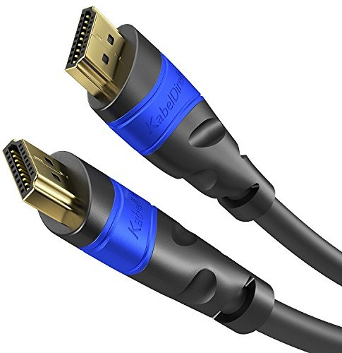 KabelDirekt zestaw 2 kabli HDMI, 2 m, kompatybilny z HDMI 2.0 (1080p Ultra HD 4K Highspeed z Ethernet ARC CEC), seria TOP 570
