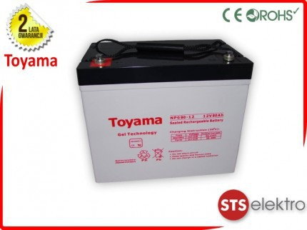 Toyama Akumulator żelowy NPG80-12 80Ah 12V