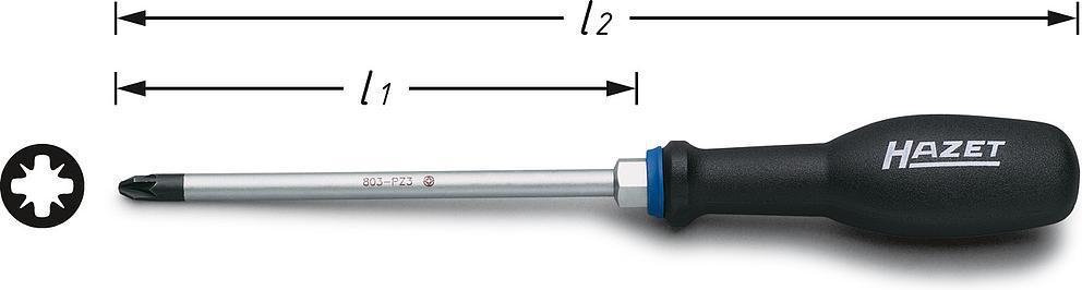 Hazet wkrętak krzyżowy 803-PZ1 Rozmiar wkrętaka: PZ 1