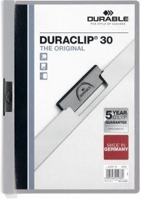 Duraclip DURABLE Skoroszyt zaciskowy 30 szary DU001-5