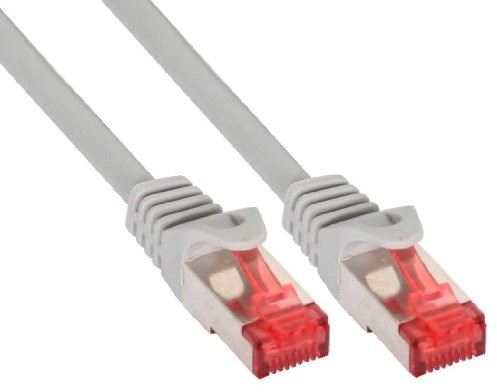 InLine 76455 kabel S/FTP Patch ( MHz, PCW, miedź, 50 m) Szary 4043718030156