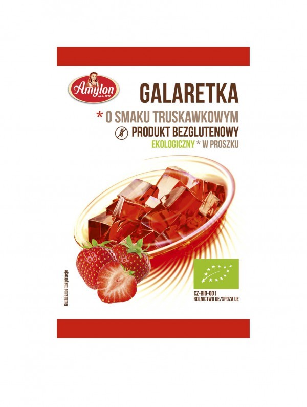 Amylon GALARETKA O SMAKU TRUSKAWKOWYM (BEZGLUTENOWA) BIO 40 g