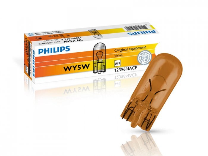 Philips 12V 5W WY5W T10 W2.1x9.5dpomarańczowa10 szt. 12396/NACP