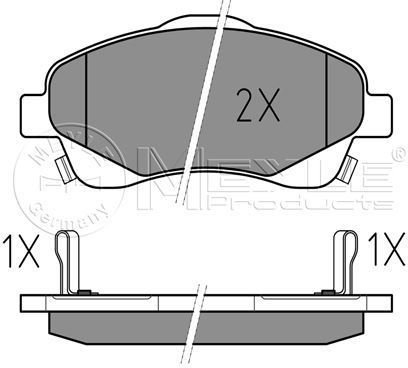 MEYLE Zestaw klocków hamulcowych, hamulce tarczowe 025 237 6819/W