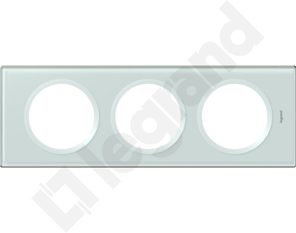 Legrand Celiane Ramka szkło kaolin x3 poz/pion 069313
