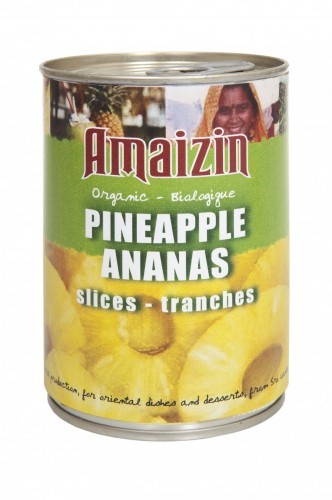 Amaizin ANANAS PLASTRY W SYROPIE (PUSZKA) BIO 400 g -