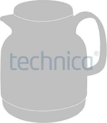 Helios Termos z tworzywa, z pokrywką 1,3 l, czarny | , Mondo Push HELIOS-3145-002