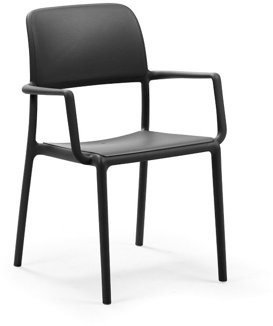 D2.Design Krzesło Riva z podłokietnikami czarne 8010352246027