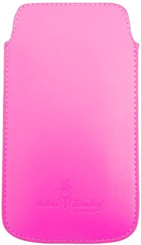 Urban Monkey Handytasche mit Pulltab und Microfaser-Polsterung für Smartphone bis 5 Zoll pink